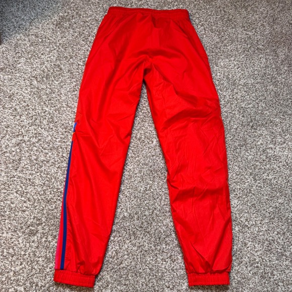 Adidas Men's Small Track Pants Red Colorful Trefoil Logo Stripes - Picture 4 of 8